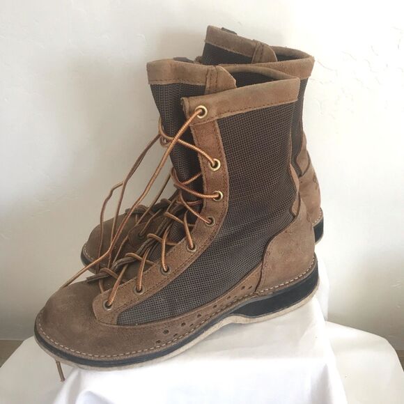 Danner River Gripper Felt Bottom Wading Fishing Boots Leather Mesh Men 6 M Brown main image 5